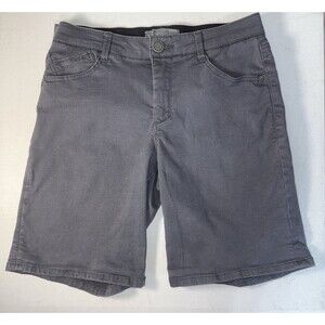 Wit & Wisdom Shorts Women 4 Gray Ab Solution Mid Length Stretch Twill Shorts